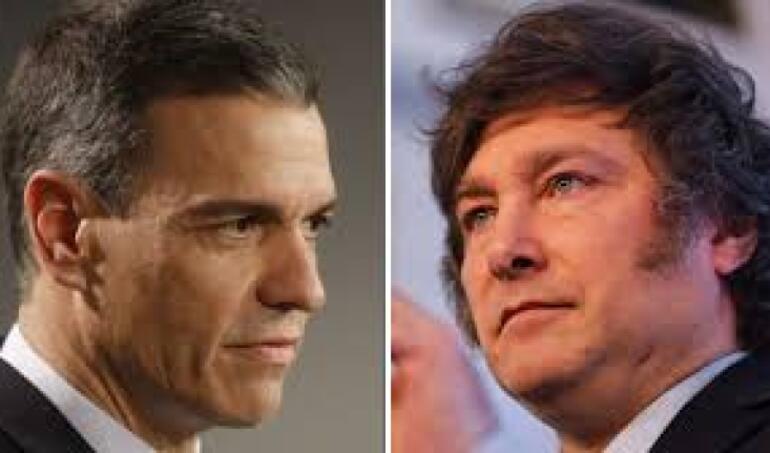 Milei ahora ataca a otro Presidente: acusa a español Pedro Sánchez de 