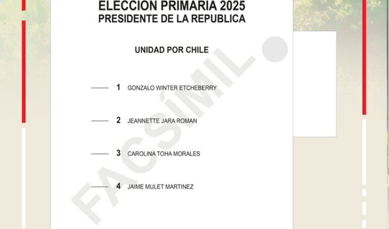 Primarias de este domingo: Cómo será el facsímil y revisa los candidatos. Pueden votar 15.499.071 personas