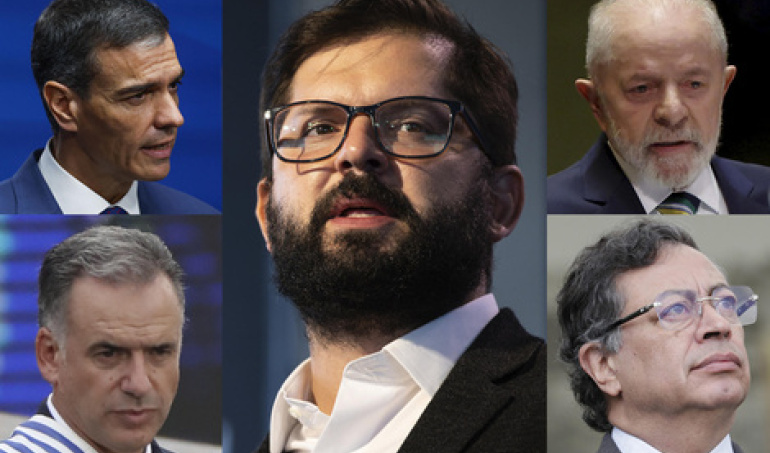 Boric se reune en Santiago con Presidentes de España, Brasil, Colombia y Uruguay. Buscarán la unidad frente al posicionamiento de la ultraderecha
