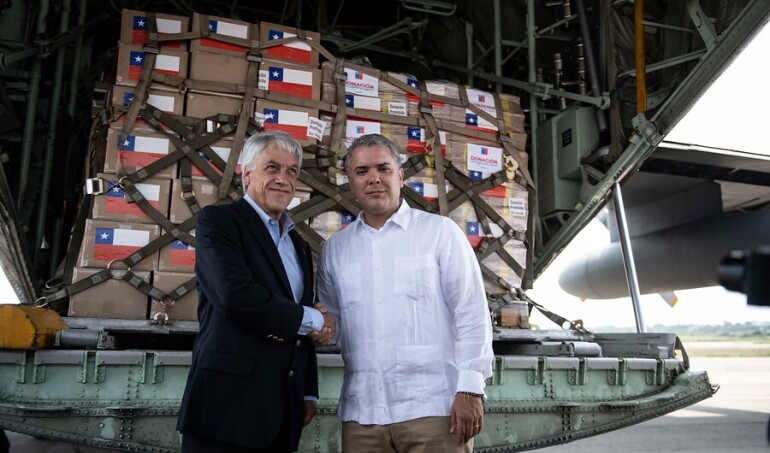 A propósito de la ayuda a humanitaria a Cuba. El día que el Presidente Piñera en 2019 envió 17 toneladas de ayuda humanitaria a Venezuela de Maduro